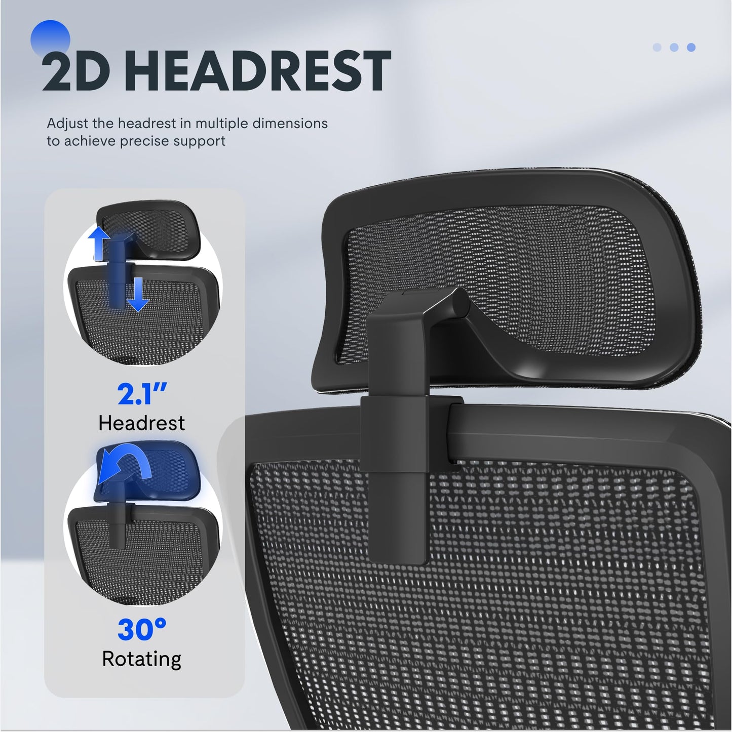 FLEXISPOT OC3 Cloud Ergonomic Office Chair with Footrest, High Back Computer Chair with Adjustable Lumbar Support/3D Headrest, Desk Chairs for Home Office Gaming Working, Black,Foam Seat,Cloud-F