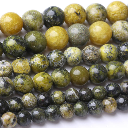 10MM Australian Jade Round Loose Beads Natural Gem Beads Crystal Energy Stone Beads for Jewelry Making DIY Bracelet Necklace