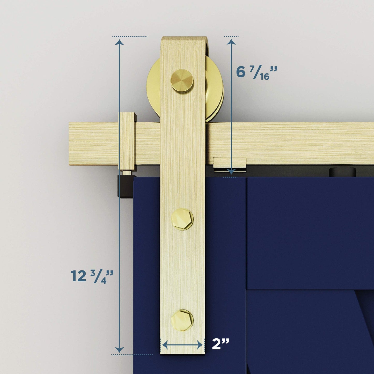 National Hardware N700-006 Designer Interior Barn Door Kit, Brushed Gold, 72"