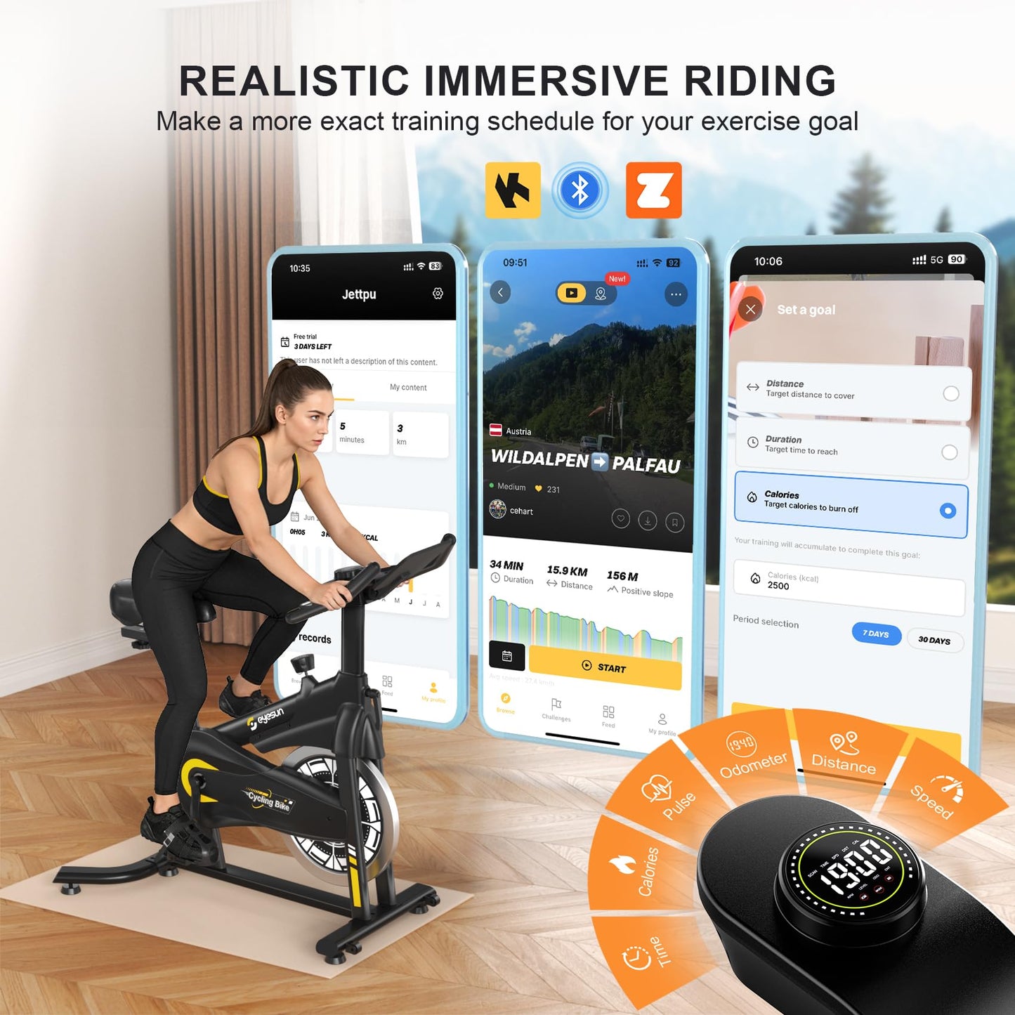 Exercise Bikes for Home,Indoor Magnetic Bike with Adjustable Magnetic,Brake Pad Resistance Silent Belt Drive,350lbs/300lbs Weight Capacity &Upgraded Version Seat for Home Cardio&Weight Loss(QM-530W)
