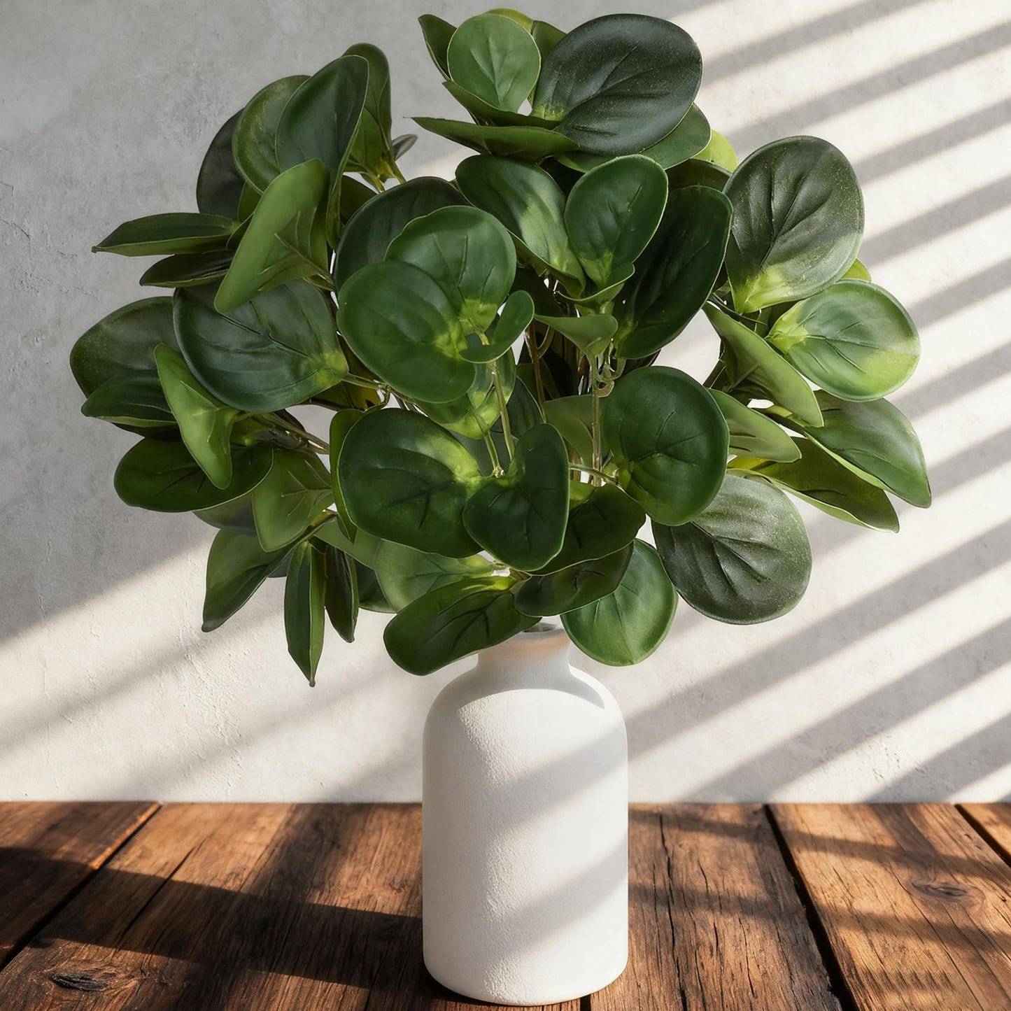 15" Artificial Eucalyptus Stems Potted Plant (2pcs leaf )