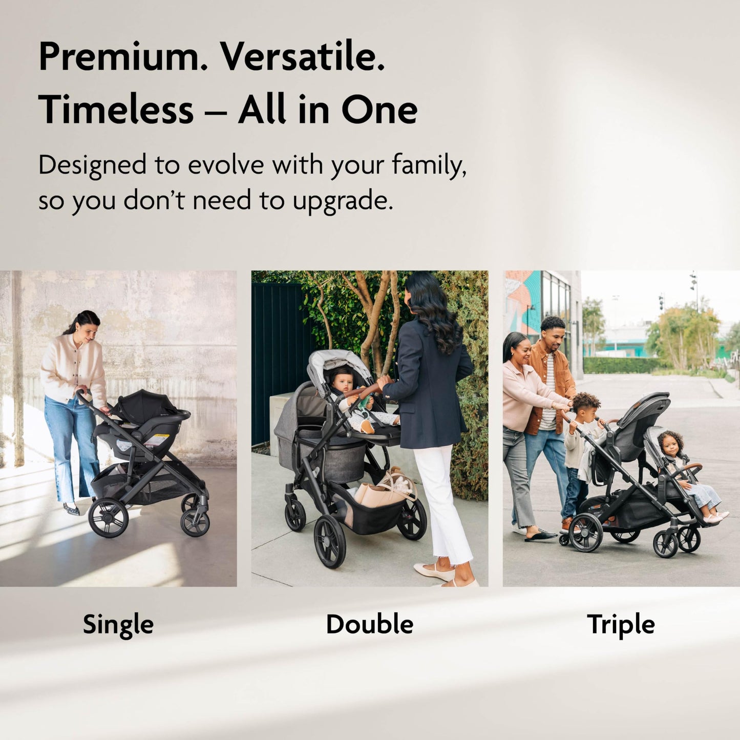UPPAbaby Vista V3 Convertible Single-to-Double Stroller for Baby & Toddler, 30+ Configurations, Car Seat Compatible, All-Wheel Suspension, XL Basket – Greyson (Charcoal Mélange/Carbon Frame)