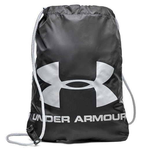 Under Armour Unisex-Adult Ozsee Sackpack , Black (009)/Steel , One Size Fits All