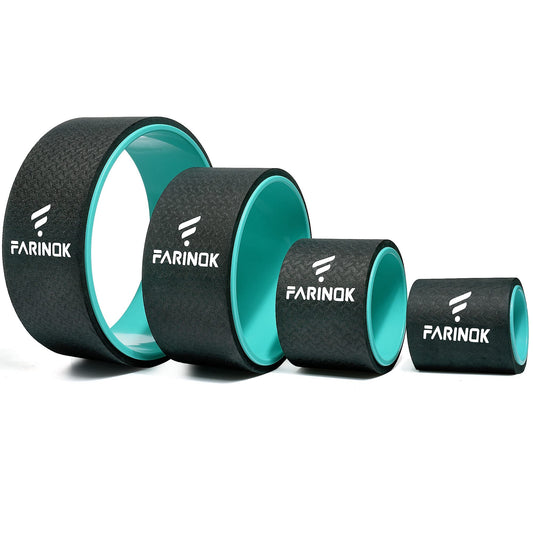 Yoga Wheel Set of 3+1, Upgraded 10MM Thick Back Wheels for Pain Relief & Stretching, Strongest Back Roller for Deep Tissue Massage, Improving Yoga Poses Backbend