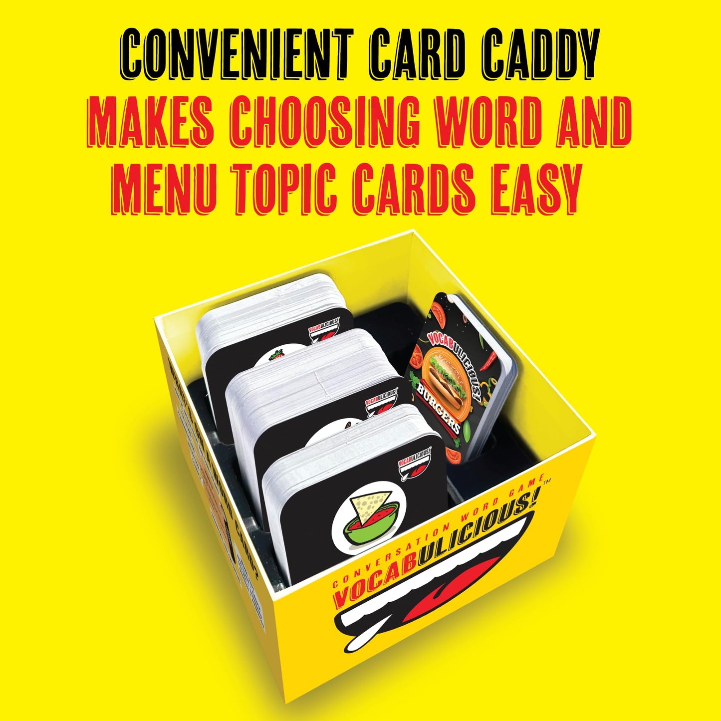 Semper Smart Games VOCABULICIOUS! The Vocabulary, Word and Conversation Game That Makes Mealtime More Meaningful.