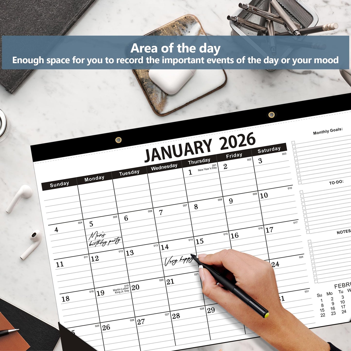 Desk Calendar 2026,January 2026 to June 2027,2026 Desk Calendar- 12x17",Calendar 2026-2027 as Office Calendar,Teacher 2026 Calendar (2 PACK)