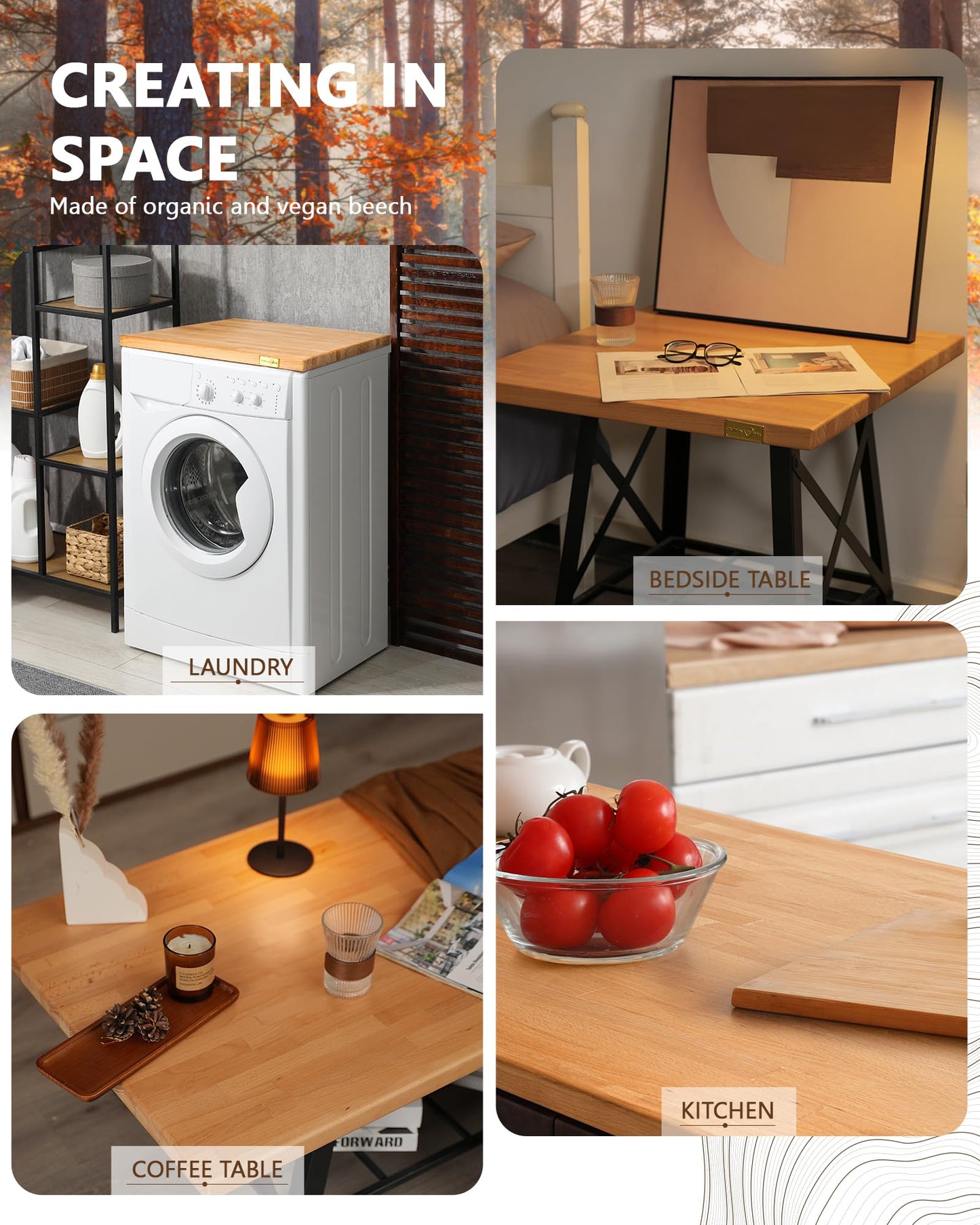 30"x25" Butcher Block Counter Top, DIY Beech Countertop, 1.5'' Thick Waterproof Table Top, Used as Cutting Board, Office Desk Tops, Living and Dining Room Tables, Laundry Counters, Kitchen Island
