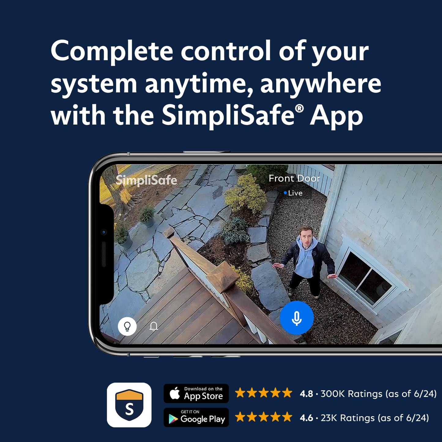 SimpliSafe 9 Piece Wireless Home Security System w/HD Camera - Optional 24/7 Professional Monitoring - No Contract - Compatible with Alexa and Google Assistant