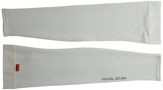 PEARL iZUMi Unisex Sun Arm Sleeves, Durable & Stretchy Sleeves For Sun Protection When Cycling, Running & more, White, X-Small