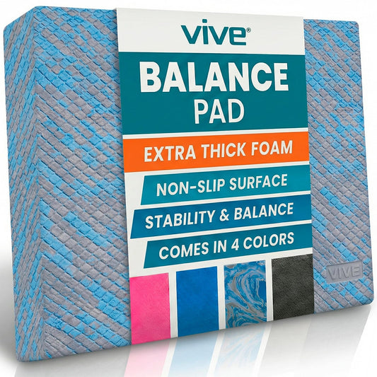 Vive Balance Pad - Foam Board Yoga Mat Block for Physical Therapy, Stability, Workout, Knee and Ankle Exercise - Equipment for Strength Training, Rehab - Large Floor Pad for Adults, Kids