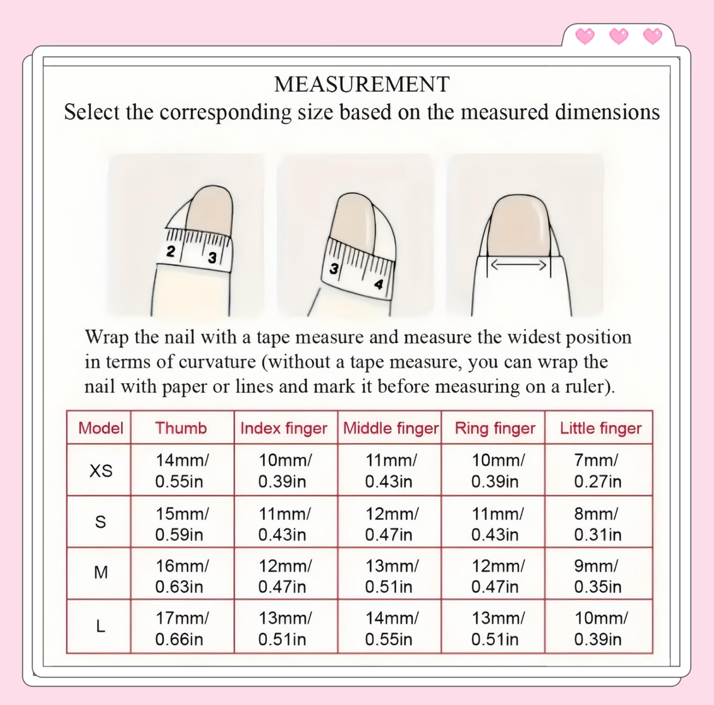 Long Square Pink Press on Nails -Cute Decorative Fake Nails with Bowknot for Women