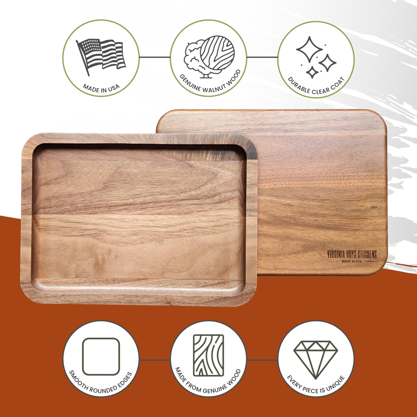 Extra Large Walnut + Tray 2 Pack