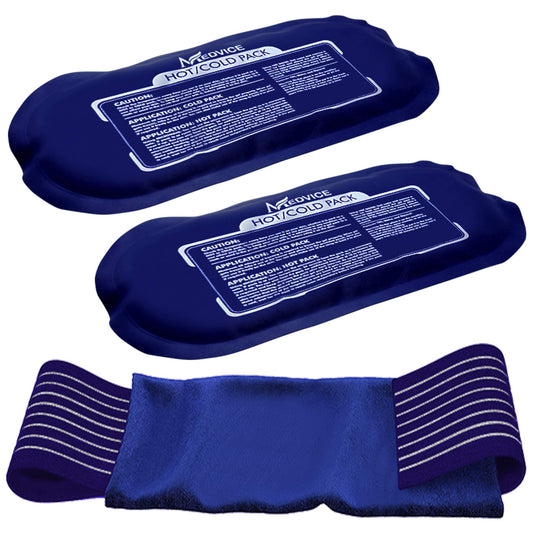 Reusable Hot and Cold Ice Packs for Injuries (3-Piece Set), Joint Pain, Muscle Soreness and Body Inflammation - Reusable Gel Wraps - Adjustable & Flexible for Knees, Back, Shoulders, Arms and Legs
