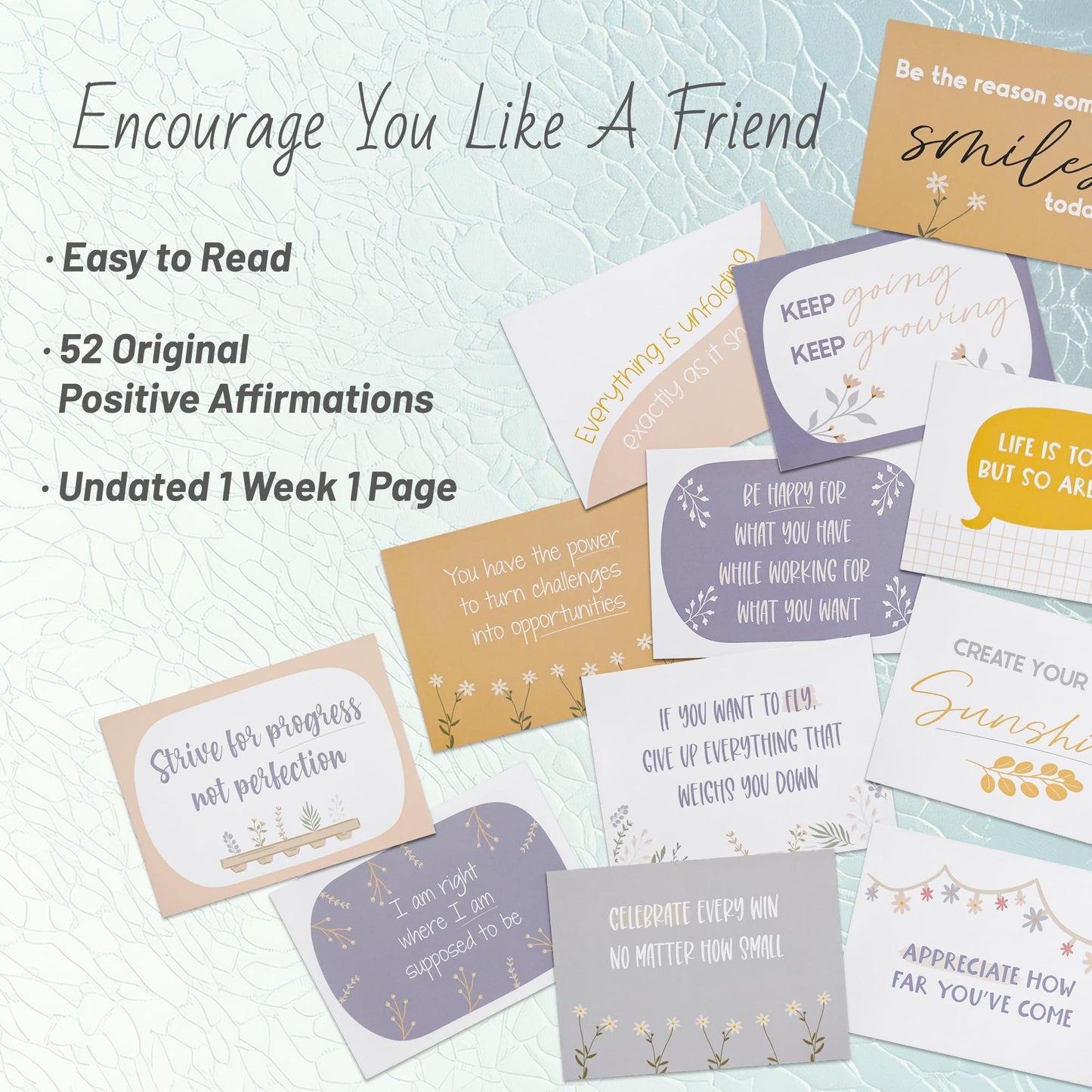Inspirational Gifts for Women, Motivational Desk Calendar, Desktop Flip Calendar with Daily Positive Affirmations & Happy Quotes, Office Desk Decor & Accessories for Women, Green