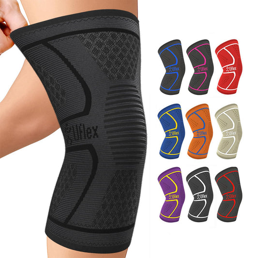UFlex Athletics Knee Brace for Men and Women Knee Compression Sleeve Support for Arthritis Joint Pain Relief, Workout, Swelling, Sports, Circulation, Running, Recovery Support for ACL & Meniscus Tear Large Black