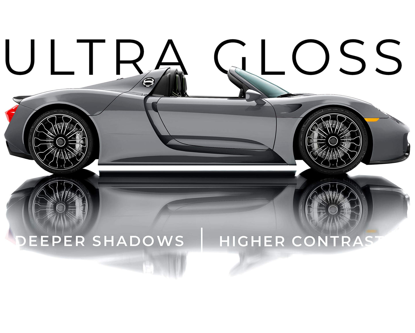 VViViD+ Ultra Gloss Nardo Dark Grey Vinyl Car Wrap Premium Paint Replacement Film Roll with Nano Air Release Technology, Stretchable Protective Cap Liner, Self Adhesive (25ft x 5ft)
