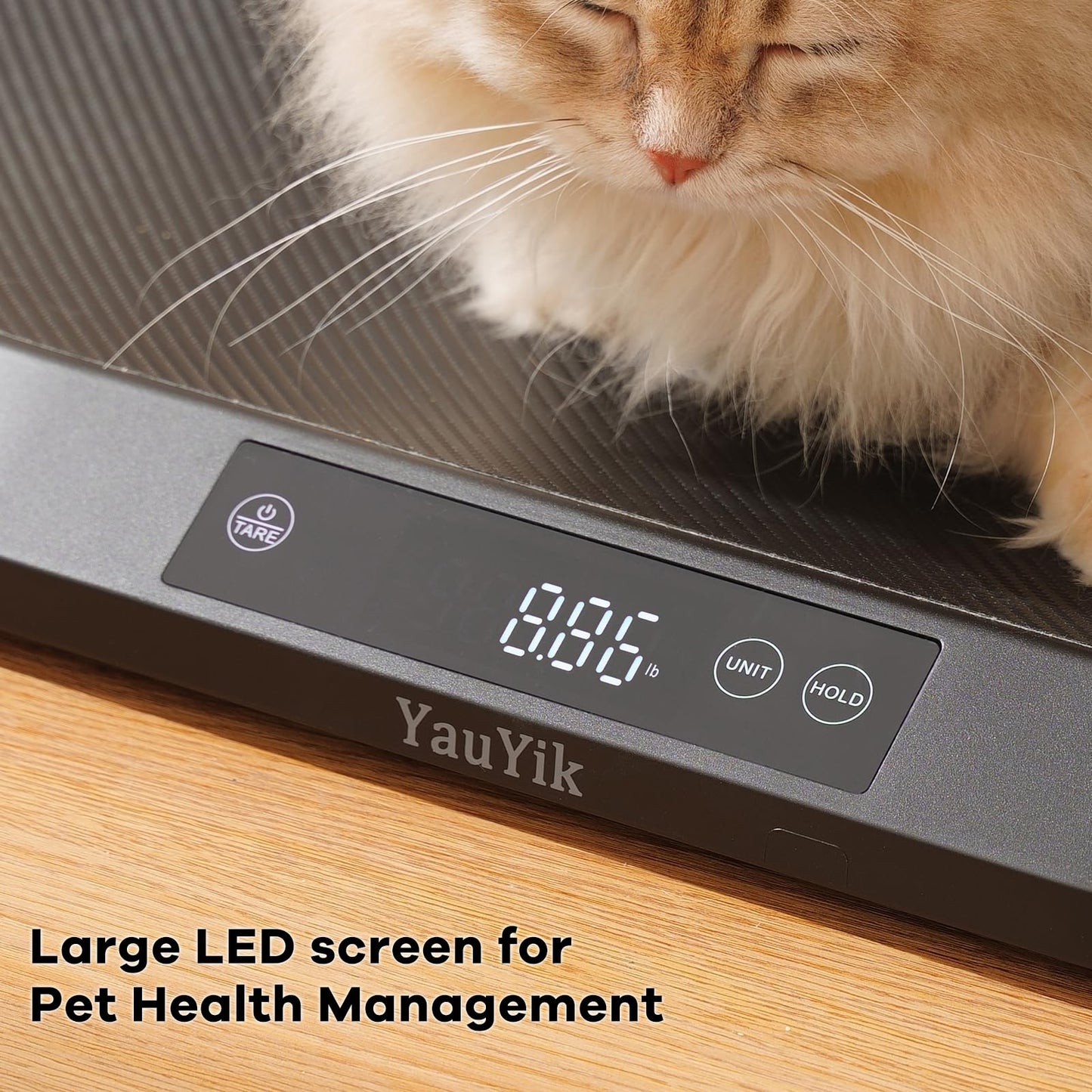 YAUYIK Digital Baby Scale with Smart Hold Function, Multifunctional Infant Scale, Large Pet Scale for Newborn Puppy, Cat and Small Animals - Up to 88lbs, Nest-Shaped Design, 150cm Soft Tape