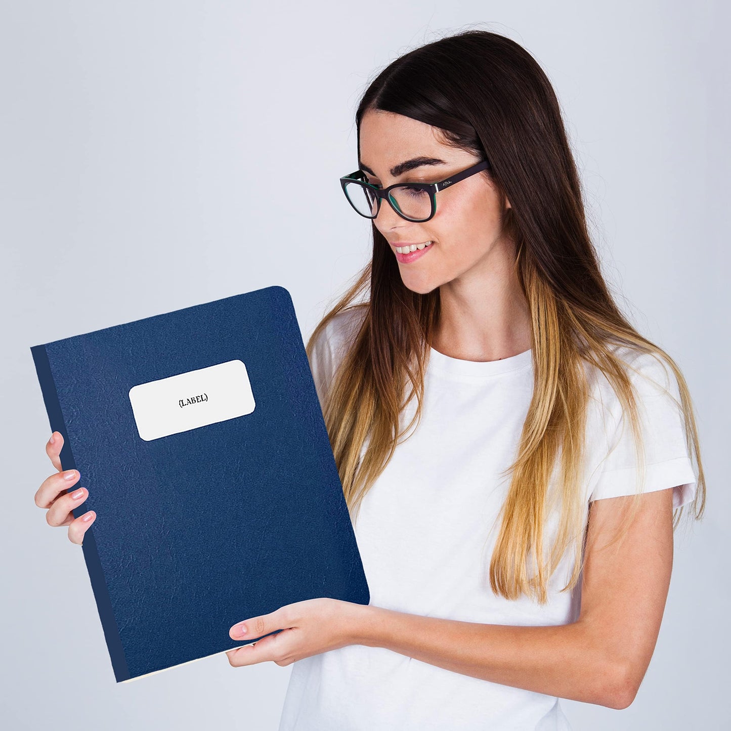 5 Pack of 8.5 ”x11” Pressboard Presentation Binder Folder, Blue Fiberboard Report Cover with Metal Prong Paper Fastener to Neatly Bind Reports, Proposals, Transcripts and Other Documents