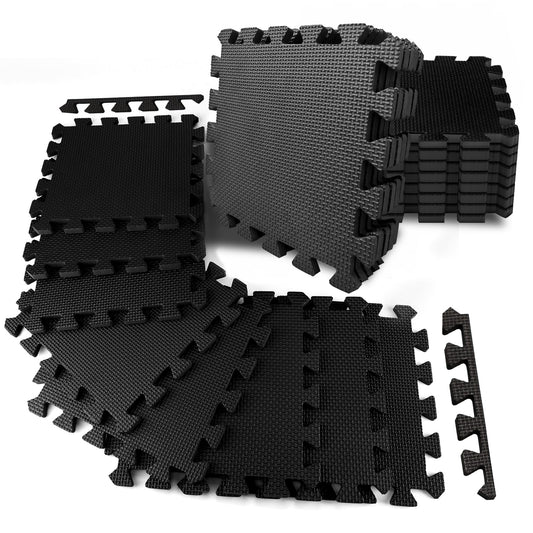 Home Workout 12 "× 12" Interlocking Gym Foam Tiles, 20 Tiles Non-Slip & Noise Reduction Home Gym Flooring Mats, Foam Tiles for Floor, Indoor Fitness Strength Training, Yoga, Easy to Store