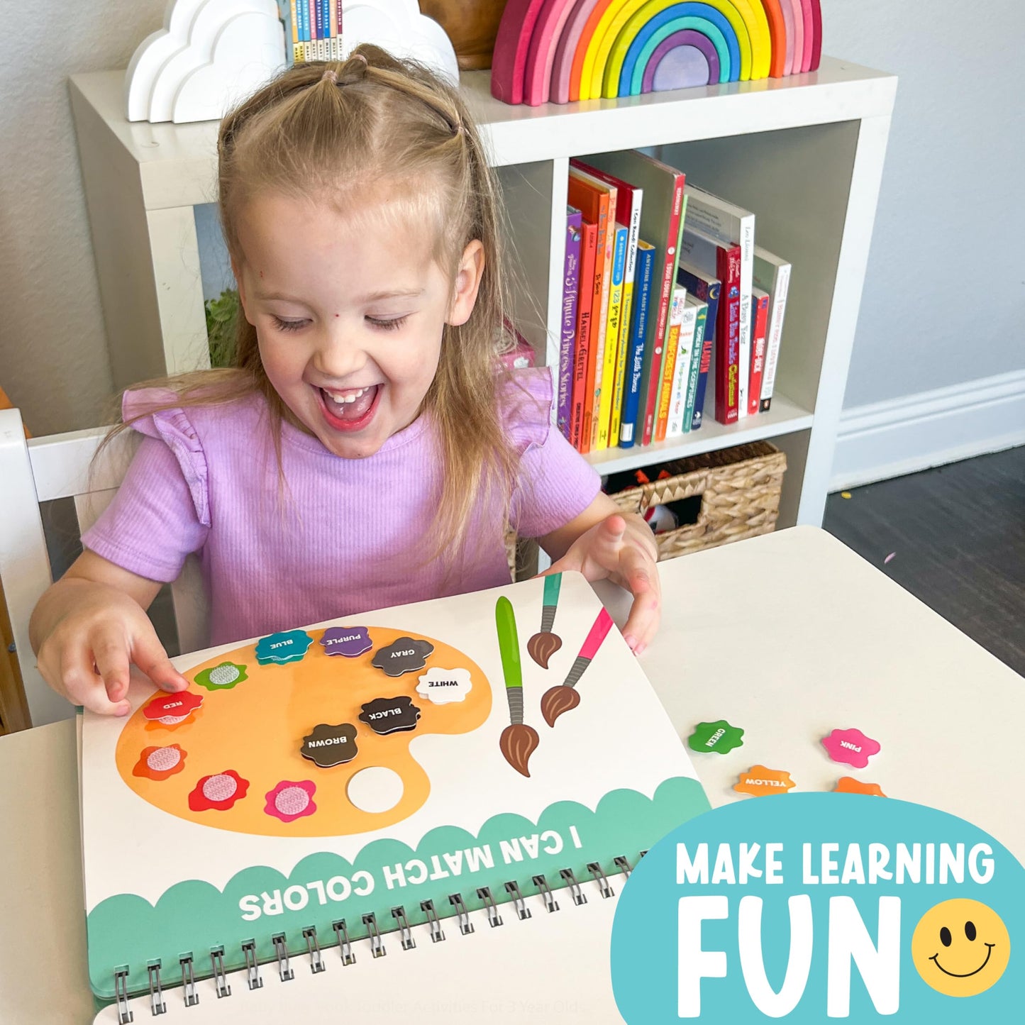 My First Busy Book For Toddlers 3-5 - My Preschool Busy Book For 5-7 Year Old, Toddler Activity Books, Homeschool Preschool Learning Activities, Coloful Kindergarten Learning Activities