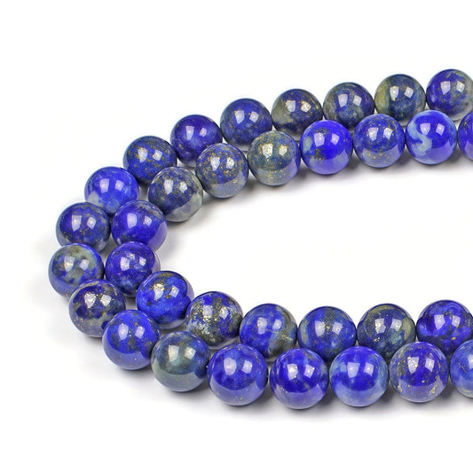 MJDCB Natural Lapis Lazuli Gemstone Loose Beads Round 6mm Energy Stone Healing Power for Jewelry Making