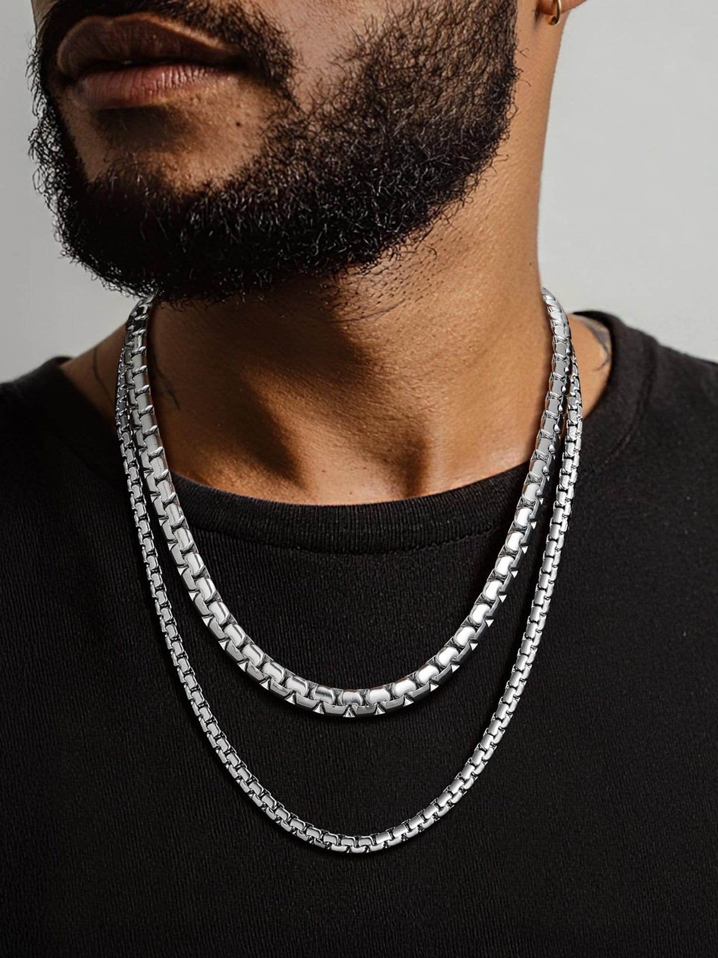 PROSTEEL Hip Hop Stainless Steel Chains For Men Mens Jewelry Neckless Chunky Necklace 6mm 28inch Long Rappers Chains