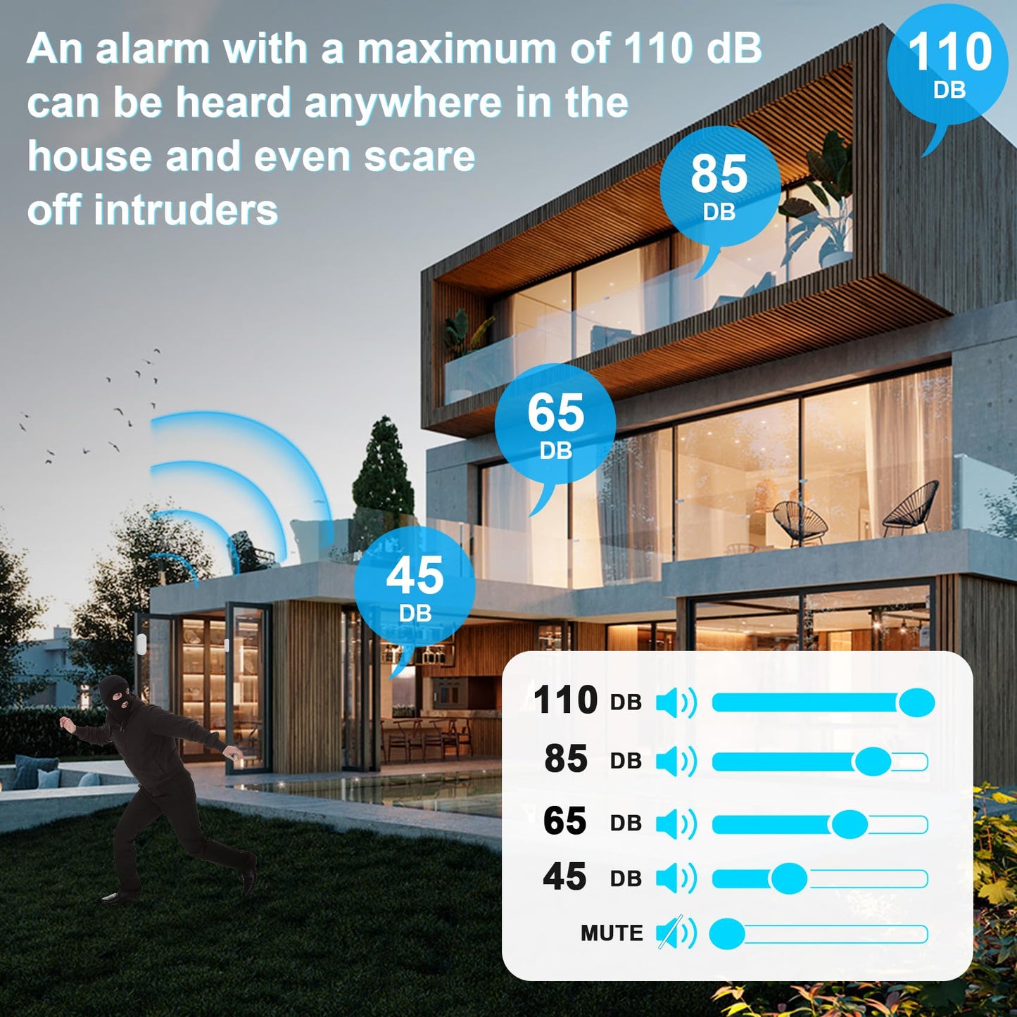 SanJie Door Chime, Door Open Contact Sensor Alarm with 500 FT Range,26 Chimes 5 Adjustable Volume for Business/Store/Home/Office When Entering 3 Sensors + 1 Receiver