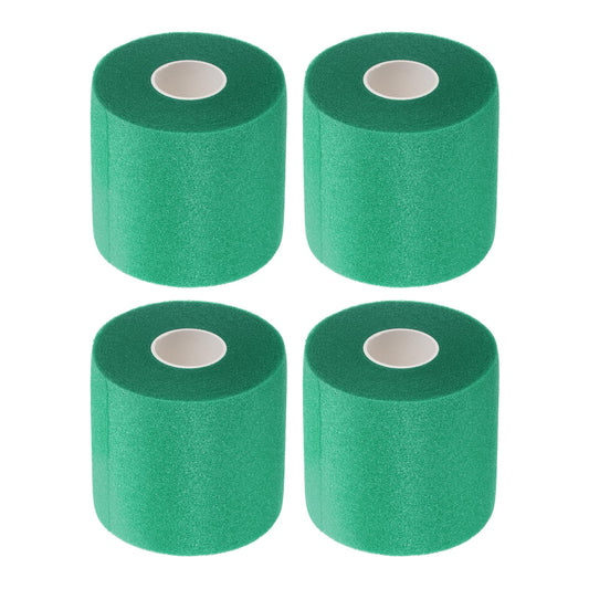 PATIKIL Foam Pre Wrap Athletic Tape 2.75 Inch x 30 Yards, 4 Rolls Non-Adhesive Prewrap Headbands for Hair Soccer Sport Wrists Elbows Knees Ankles, Dark Green