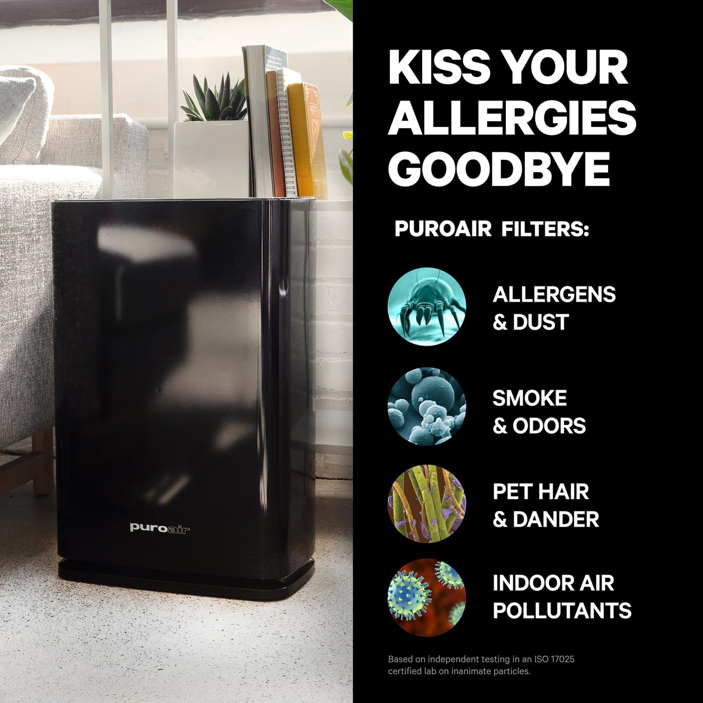 PuroAir 400 HEPA Air Purifier for Home Large Rooms - Covers 2,000 Sq Ft - Filters Up To 99.9% of Pollutants, Smoke, Pollen, Dust, and VOCs - Quiet HEPA Air Filter - Air Purifiers for Bedroom
