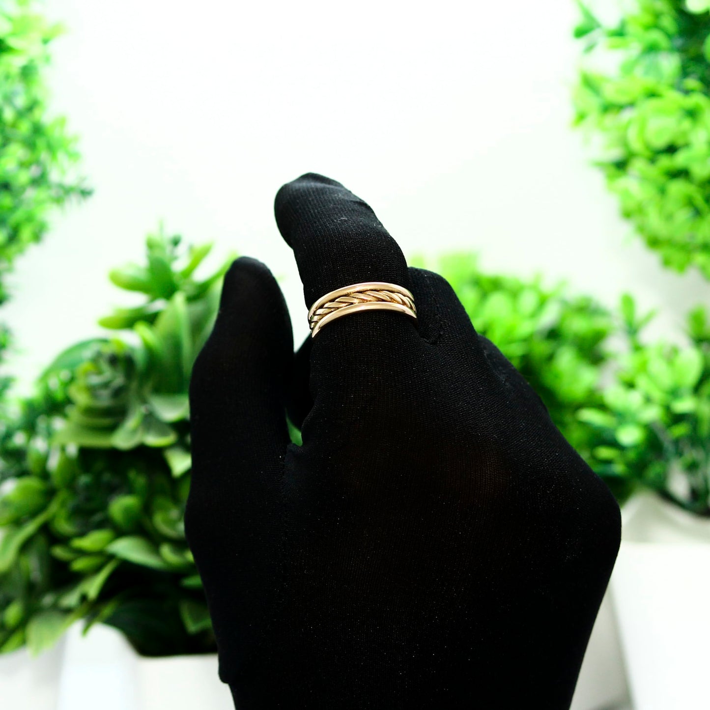 Krishnaa Jewels Pure Copper Classic HandCrafted Band Ring Gift Jewelry for Men and Women (3.5)