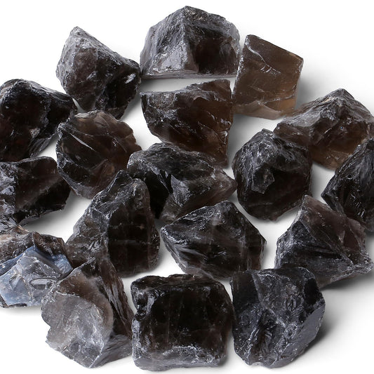 MAIBAOTA Smoky Quartz Crystal Stones 1" Natural Raw Crystals Bulk Rough Gemstones Rocks for Tumbling Polishing Cutting Decorative Stone