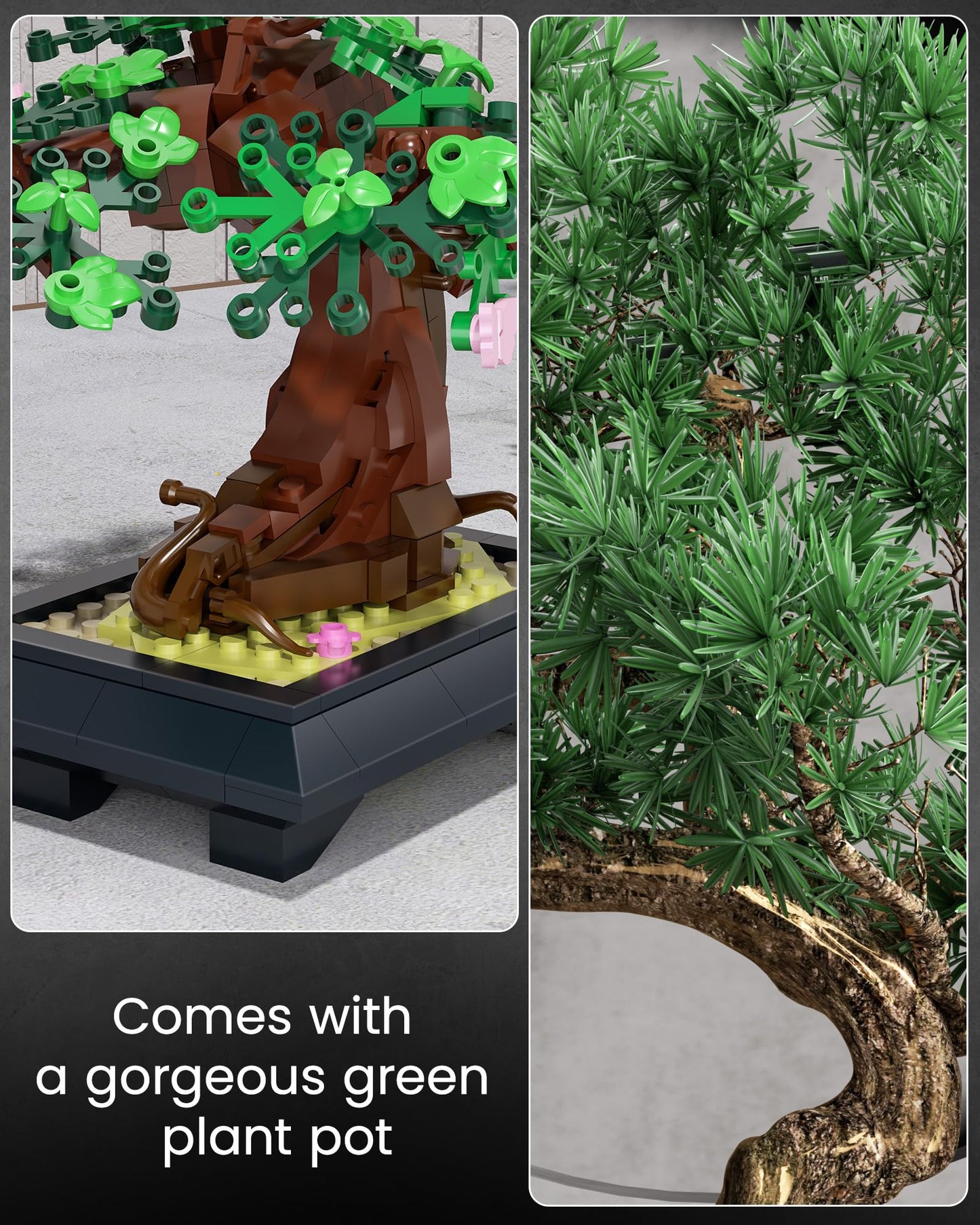 Bonsai Tree Building Sets - 4 in 1 Four Seasons Bonsai DIY Building Blocks Toy, Artificial Bonsai Tree Plants for Home Decor, Table, Desk, Office - Christmas Day Gift for Kids and Adults