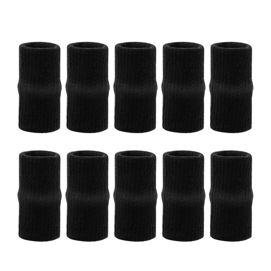 uxcell 10PCS Sport Finger Sleeves Protectors, Elastic Thumb Brace Compression Covers for Trigger Finger, Breathable Finger Splints Support for Relieving Pain 1.8" × 1"