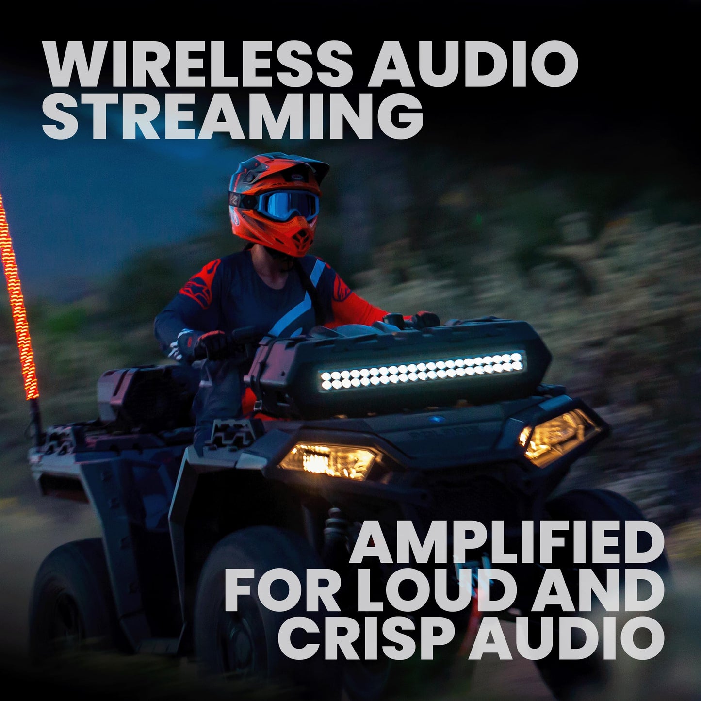 BOSS Audio Systems ATV30BRGB ATV Speaker System - 6.5 Inch Speakers, 1 Inch Tweeters, Built-in Amplifier, Bluetooth, Multi-Color Illumination