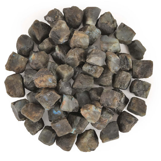 Labradorite Crystal, Healing Crystals and Healing Stones, Raw Crystals, Gem Stones Rocks for Tumbling, Raw Gemstones (1 Lb)