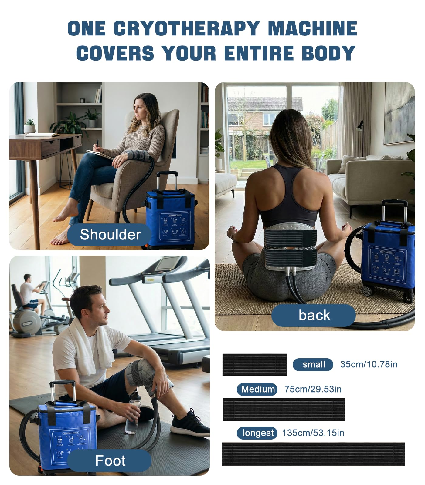 Ice Machine for Knee After Surgery 19qt, Portable Cold Therapy Machine Knee Replacement Recovery, Pain Relief Cryotherapy System with Timer, Compression Pad fits Shoulder Hip Ankle