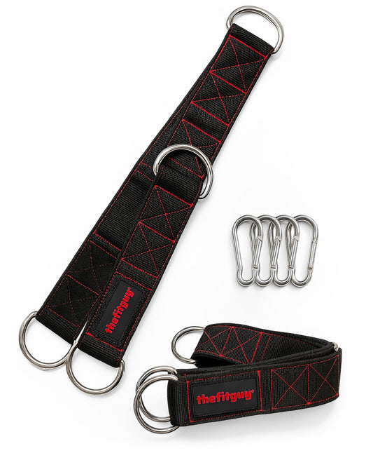THEFITGUY Cable Extension Straps | Unlock New Grips & Exercises | 5 Adjustable Lengths | Heavy-Duty for Cable Attachments, Machines, Bars & Handles (Pair)
