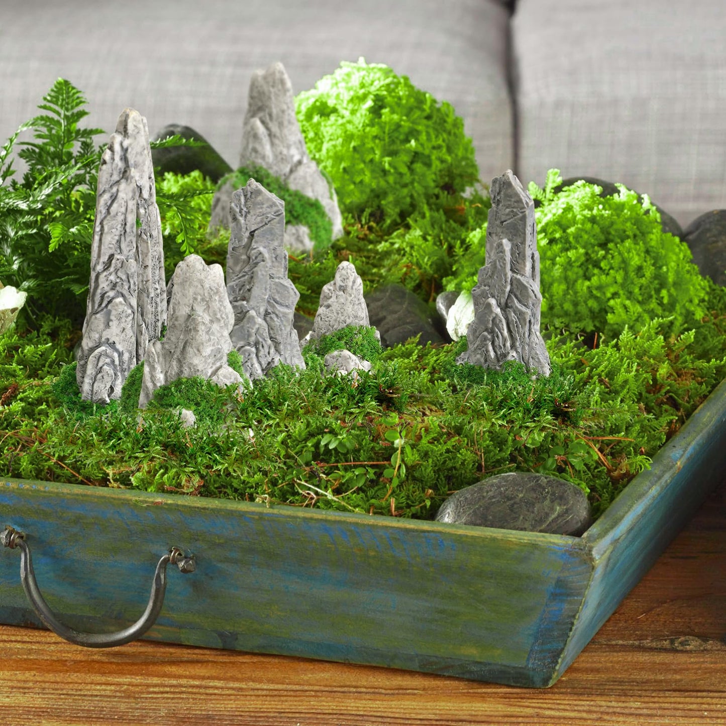 NOLITOY 8pcs Mini Rockery for Bonsai: Zen Garden Accessories Mountain Landscape Figurines for Home Office Displays