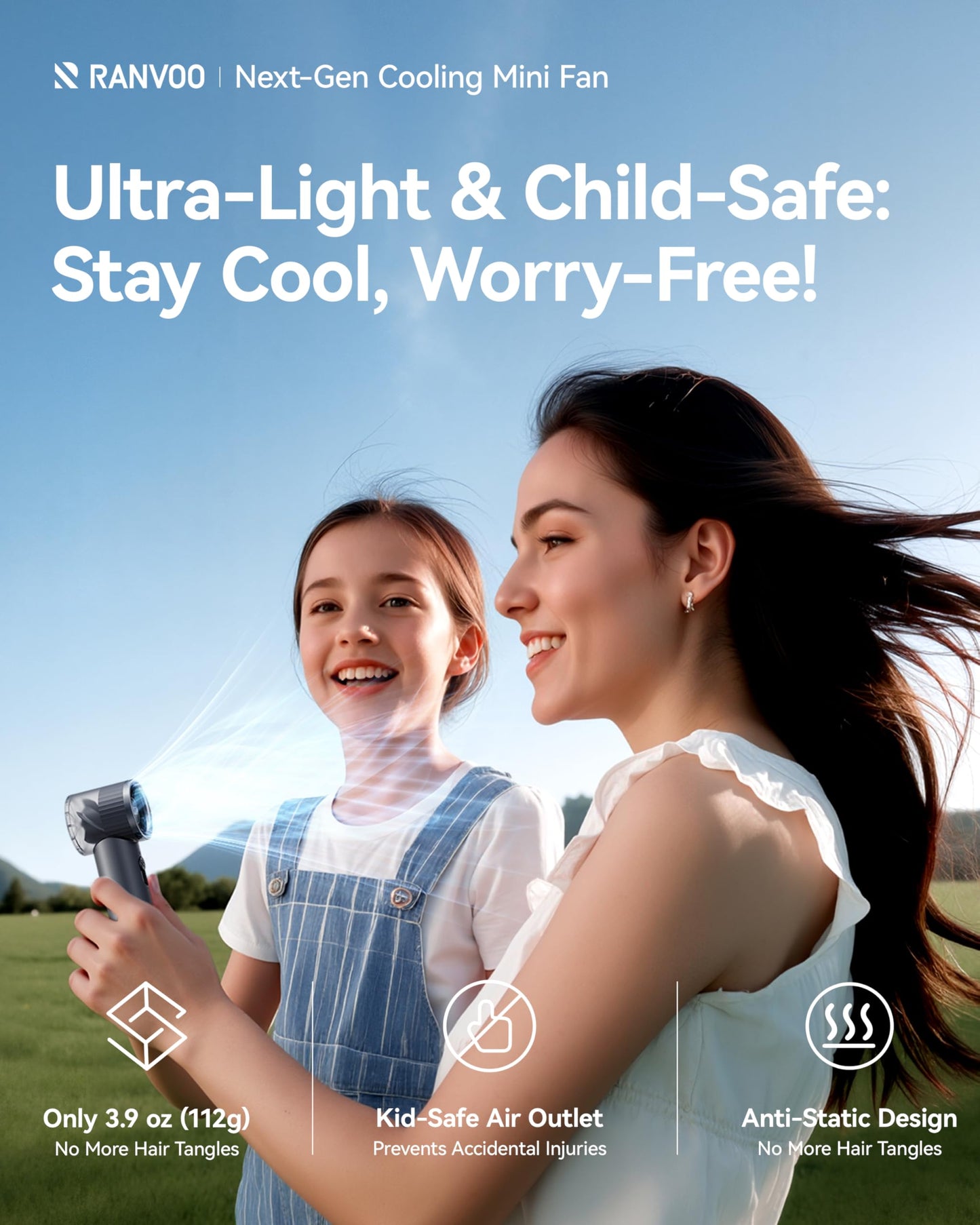 RANVOO Save $107.9 to Get AICE LITE Plus Blue and Handheld Mini Fan Black Together