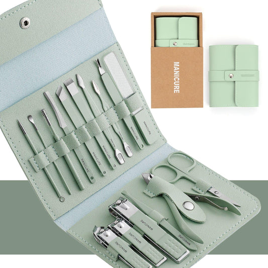 Juego de cortaúñas, kit de manicura y pedicura, kit de cuidado de uñas, cortaúñas para adultos, kit de cuidado de uñas para Hombres, kit de cuidado de uñas, kit de uñas de viaje, manicura Profesional