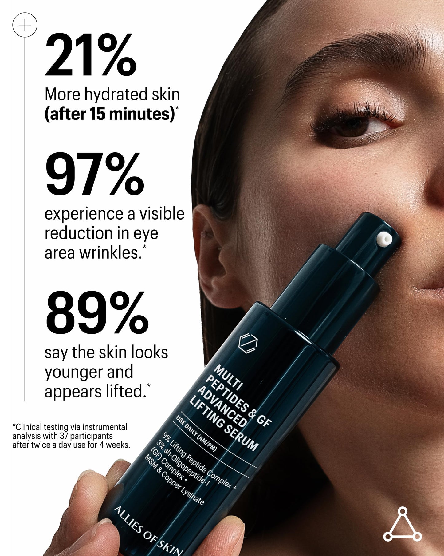 Allies of Skin Multi Peptides & Growth Factor Collagen Boosting Face Serum | Skin Tightening Anti-Aging Complex with 9% Peptides| Firms Sagging Skin & Visibly Reduces Wrinkles (1 oz)
