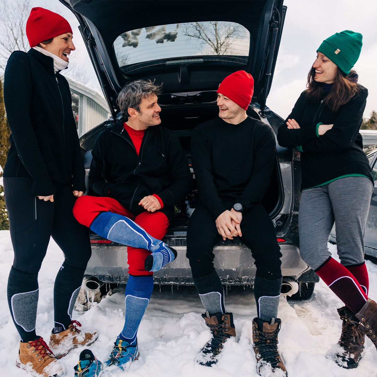 100% Merino Wool Expedition Weight Mens Bottoms - Heavy Weight Base Layer Pants - Extreme Cold Weather Gear - Black - Large