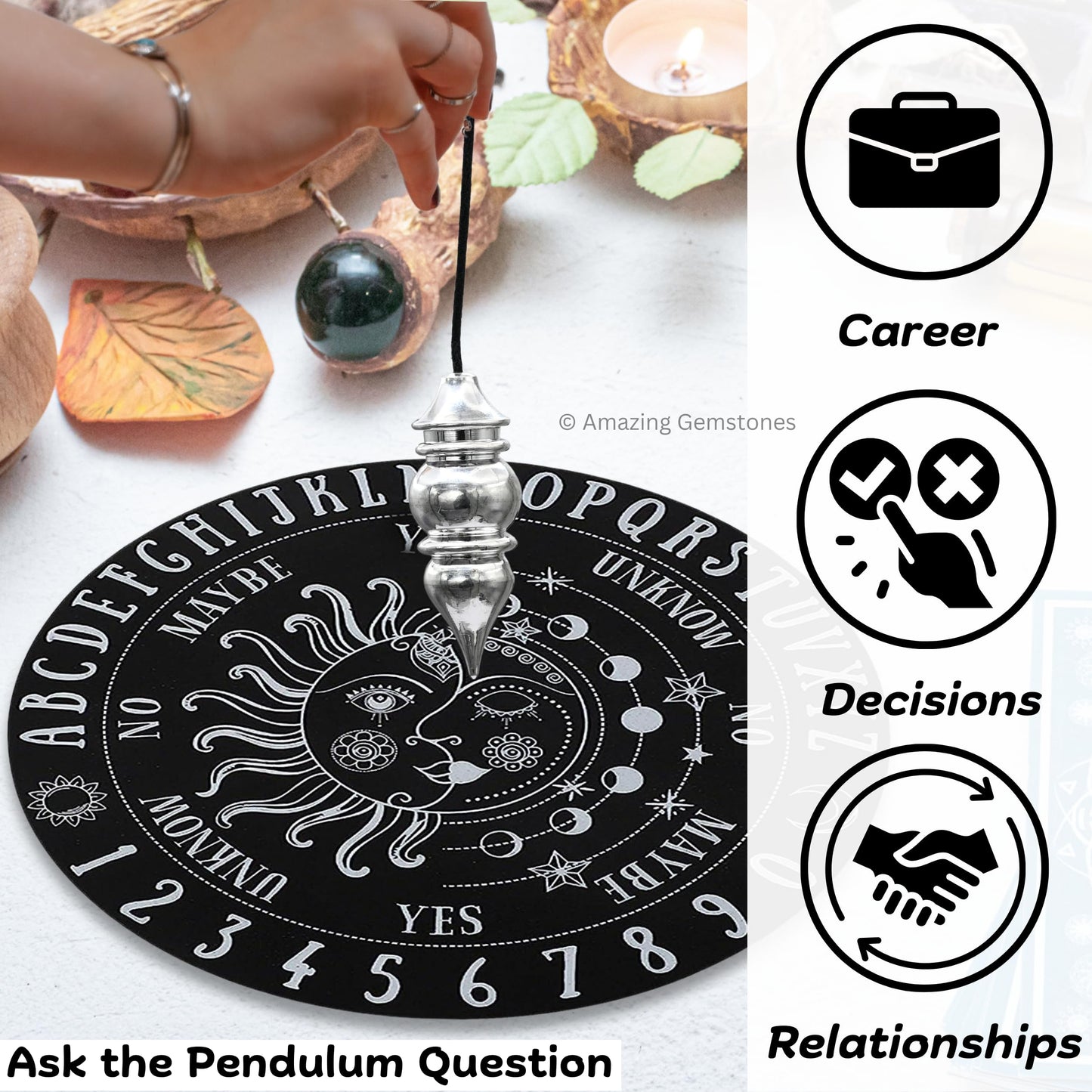 Amazing Gemstone Healing Metal Pendulums for Divination, Silver Tear Drop Pot Steel Copper Pendulum High Energy Pendulo de Bronce Pendulos de Mesa MP57