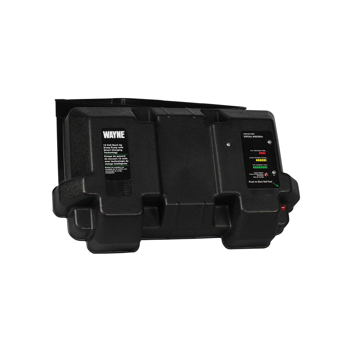 WAYNE - 1/2 HP Sump Pump with Integrated Vertical Float Switch and 12 Volt Battery Back Up Capability, Battery Not Included - Up to 5,100 Gallons Per Hour - Heavy Duty Basement Sump Pump System