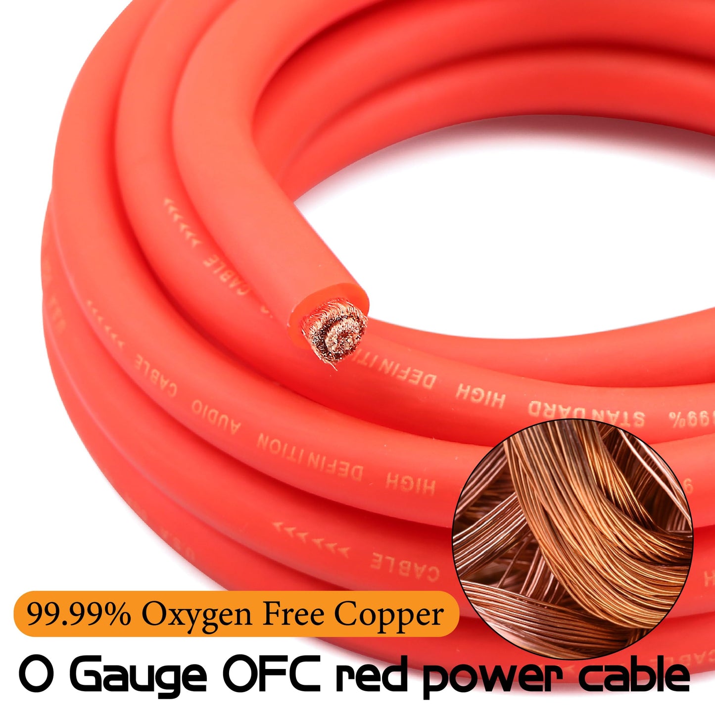 0 Gauge OFC AMP Wiring Kit 3000 Watt Car Subwoofer Wire Install kit for Amplifier Power,Radio and Speakers
