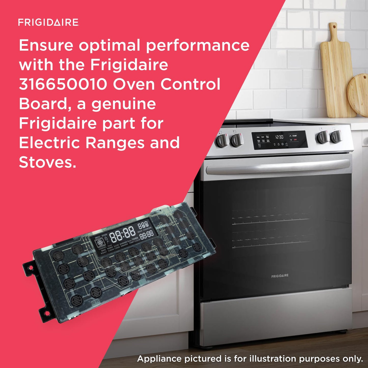 Frigidaire 316650010 Oven Control Board for Electric Ranges and Stoves, Black
