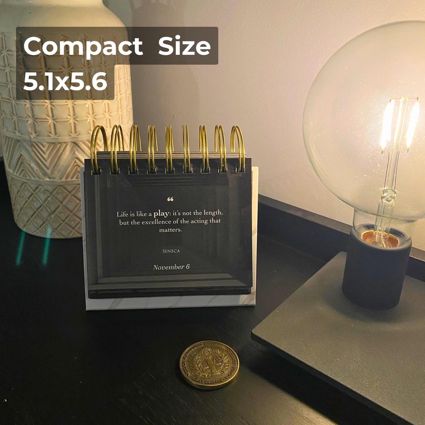 MESMOS 366 Daily Stoic Calendar, Administrative Professional Day Gifts, Inspirational Gifts for Men, Men's Gifts, Daily Affirmations Office Desk Decor for Men, Motivational Self Care Office Desk