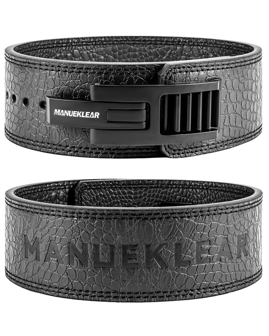 MANUEKLEAR Lifting Belt Lever for Men Women, 10mm Quick Locking Lever Belt Weightlifting with Adjustable Buckle, Lever Weight Lifting Belt for Powerlifting & Deadlifts
