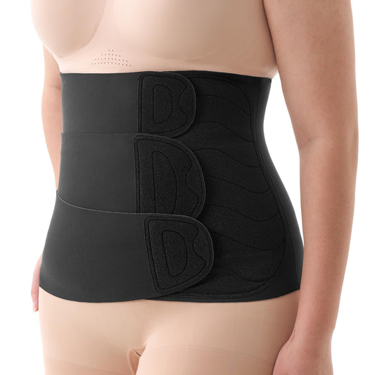 Momcozy Ergowrap Postpartum Belly Band for C-Section Recovery and Vaginal Birth, Abdominal Binder with 3D Lifting & Ergonomic Back Support, Seamless Belly Wrap Shapewear for Post Surgery Recovery