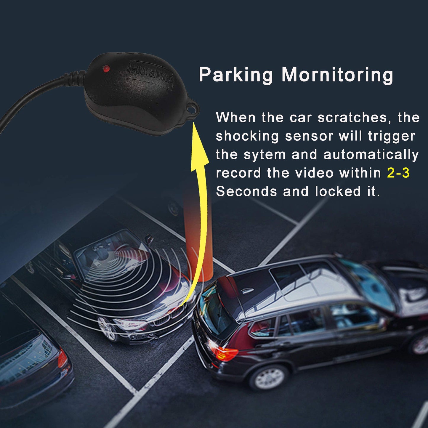Weivision Super Hd 1080P Car 360 Degree Bird View Surround System DVR Record Backup Camera Parking Monitoring with HD Sensor